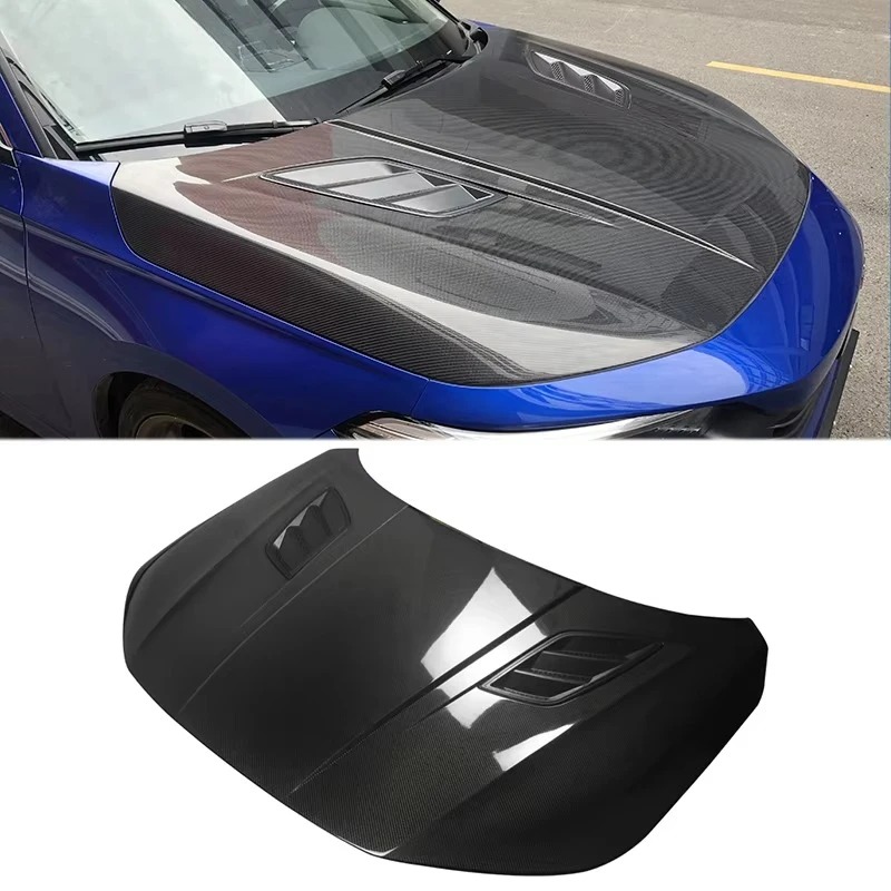 Hoot Style Carbon Fiber Front Engine Bonnet Vented Hood  11th Gen 2021 Fl1 Fe1 Condition New
